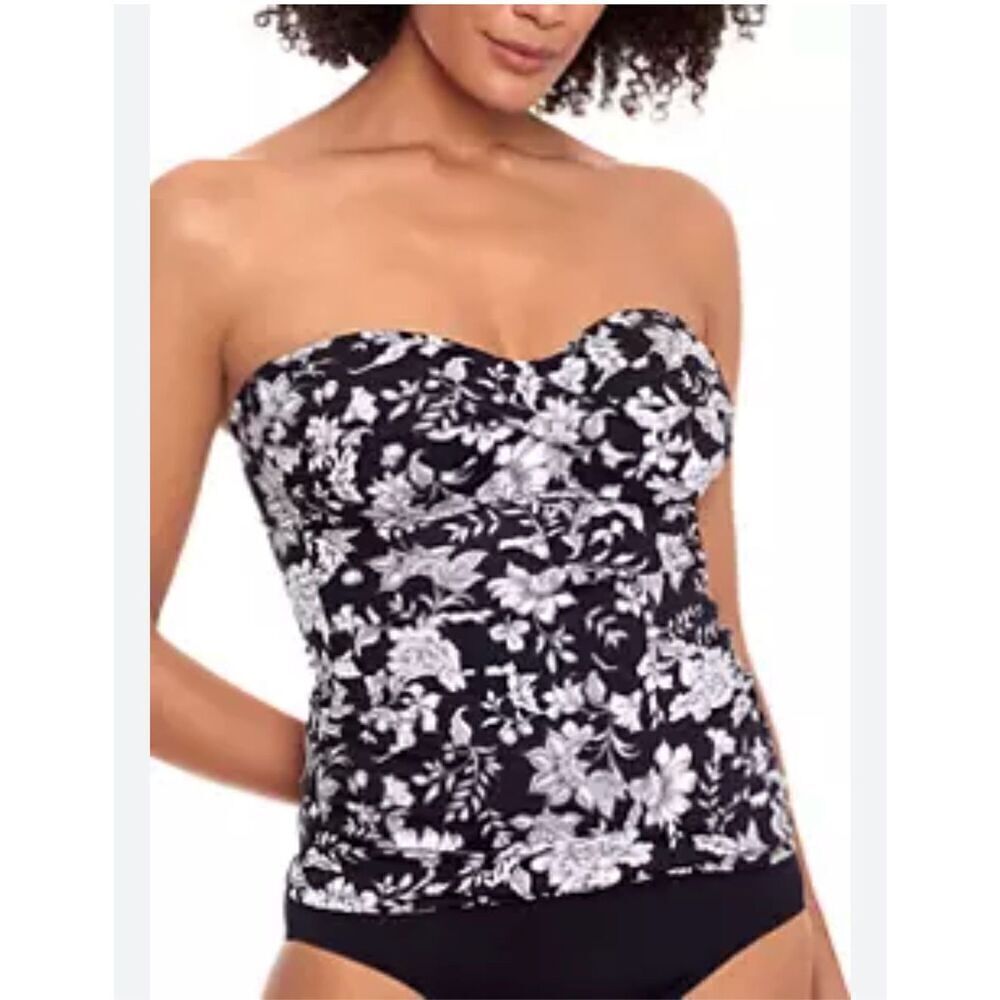 Lauren Ralph Lauren Tummy Control Twisted Tubini Swim Top